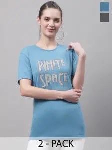 VIMAL JONNEY Pack Of 2 Cotton T-shirts