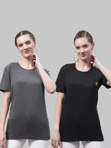 MACK JONNEY Pack of 2 Round Neck Cotton T-shirt