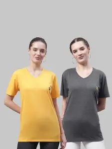 MACK JONNEY Pack of 2 V-Neck Cotton T-shirt