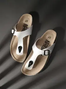 Afrojack Women Leather Open Toe Flats