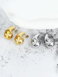 FIMBUL Set Of 2 Teardrop Shaped Studs Earrings