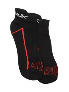 Reebok Men Brand Logo Patterned Run Lowcut Ankle Length Socks