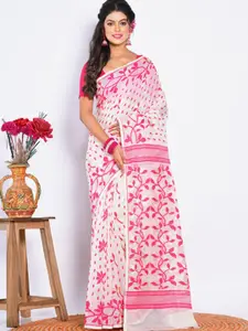 Morchari Woven Design Pure Cotton Jamdani Saree