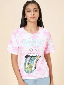 Coolsters by Pantaloons Girls The Rolling Stones Printed Crop T-shirt