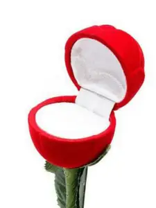 Vighnaharta Rhodium-Plated CZ-Studded Finger Ring With Rose Box