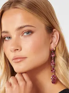 Forever New Gold-Plated Contemporary Drop Earrings