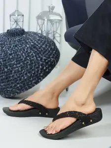 Carlton London sports Embellished Open Toe Flats
