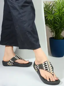 Carlton London sports Textured T-Strap Flats