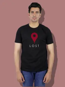 Elibolz Printed Round Neck Short Sleeves Cotton T-shirt