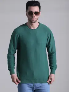 SQUIREHOOD Round Neck Cotton Slim Fit Pullover