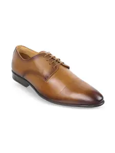 Mochi Men Textured Leather Formal Derbys