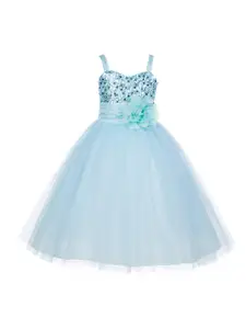 BAESD Girls Embellished Fit & Flare Party Dress