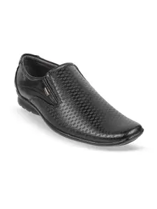 WALKWAY by Metro Men Textured Leather Formal Slip-On Shoes