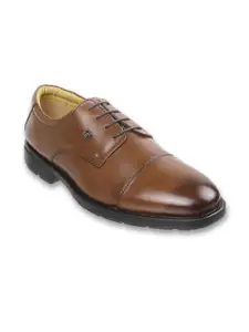 J.FONTINI Men Round Toe Leather Formal Derbys