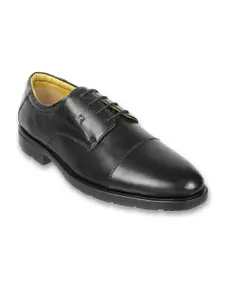 J.FONTINI Men Round Toe Leather Formal Derbys