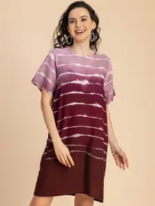 Moomaya Short Sleeves Round neck Straight Dress