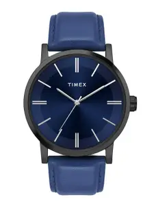Timex Men Brass Dial & Leather Straps Analogue Watch TWHG35SMU03