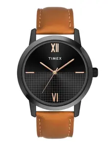 Timex Men Brass Dial & Leather Straps Analogue Watch TWTG31SMU04