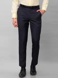 Park Avenue Men Self Design Mid-Rise Regular Fit Formal Trousers
