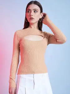 STREET 9 Long Sleeves Round Neck Ribbed Pullover