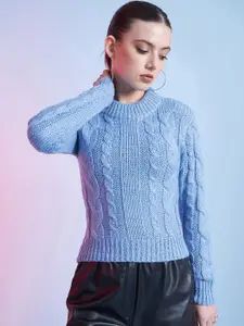 STREET 9 Long Sleeves Round Neck Cable Knit Pullover