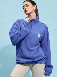 STREET 9 High Neck Crop Sweatshirt