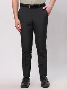 Park Avenue Men Flat-Front Mid-Rise Slim Fit Formal Trousers