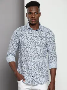 Tommy Hilfiger Fashion Spread Collar Long Sleeves Printed Cotton Slim Fit Casual Shirt