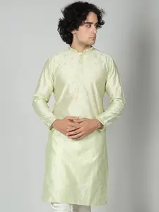 MAAHI FABS Floral Embroidered Sequined Kurta