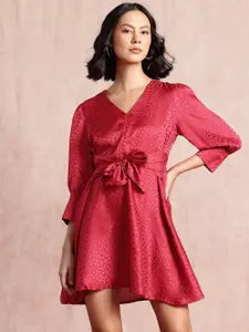 all about you Animal Satin A-Line Mini Dress