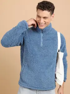 HIGHLANDER Self Design High Neck Sweatshirt