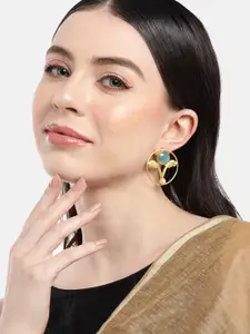 Anouk Gold-Plated Circular Drop Earrings