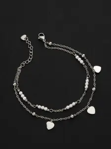 E2O Silver-Plated Beaded Anklet
