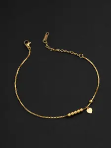 E2O Gold-Plated Beaded Anklet