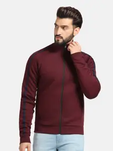 Blackberrys Stand Collar Cotton Front-Open Sweatshirt