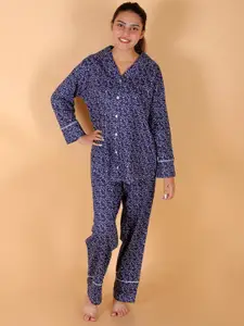 The Mom Store Animal Printed Pure Cotton Night suit