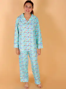 The Mom Store Typography Printed Pure Cotton Night suit