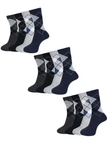 Dollar Socks Men Pack Of 12 Patterned Above Ankle-Length Socks