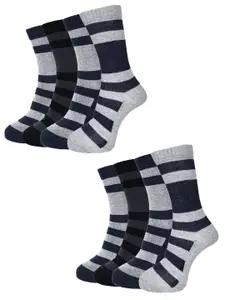 Dollar Socks Men Pack Of 4 Patterned Calf-Length Socks