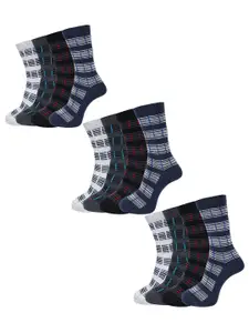 Dollar Socks Men Pack Of 4 Striped Calf-Length Socks
