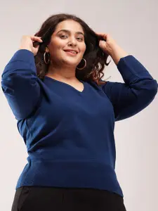 FableStreet X Plus Size V Neck Pullover