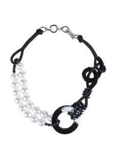 Rhea Rhodium-Plated Pearl Statement Necklace