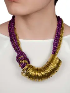 Rhea Rhodium-Plated Artificial Beads Statement Necklace