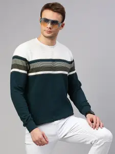 KOFFY Striped Pullover Pure Cotton Sweatshirt