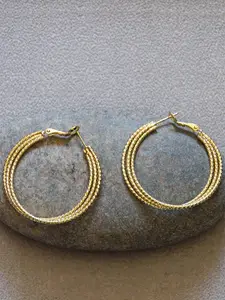 Rhea Rhodium-Plated Hoop Earrings