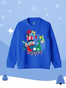 YK Disney Boys Goofy Printed Pullover Sweatshirt