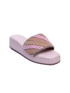 Dapper Feet-Fancy Nancy Ethnic Embellished Flatform Heels
