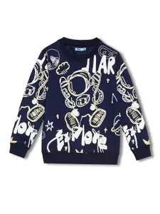 2Bme Boys Graphic Printed Round Neck Pullover