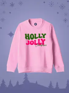 YK Kids Typography Printed Pullover Sweatshirt