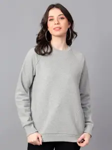 Hencemade Crew Neck Long Sleeve Therma-Fit Cotton & Fleece Pullover Sweatshirt
